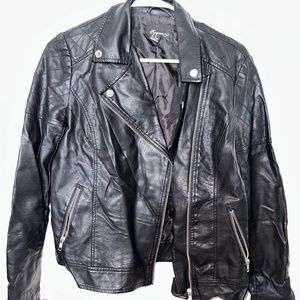 Black Faux Leather Jacket